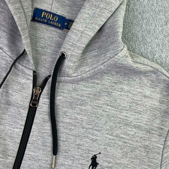 Polo Ralph Lauren Other - Polo Ralph Lauren Full Zip Fleece Hoodie Men's M Heather Gray Black Pony Preppy